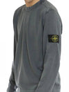 Wappen Patch Cotton Knit Top Blue Grey - STONE ISLAND - BALAAN 5