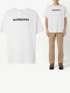 logo print cotton short sleeve t-shirt white - BURBERRY - BALAAN 2