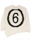 MM6 6 logo wool sweater ivory - MAISON MARGIELA - BALAAN 1