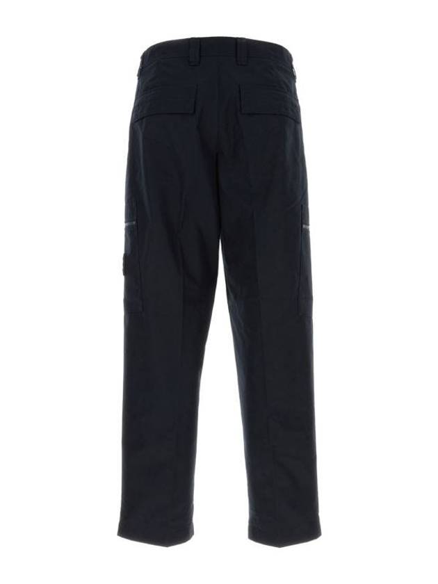 Regular Fit Cargo Cotton Canvas Straight Pants Navy - STONE ISLAND - BALAAN 3