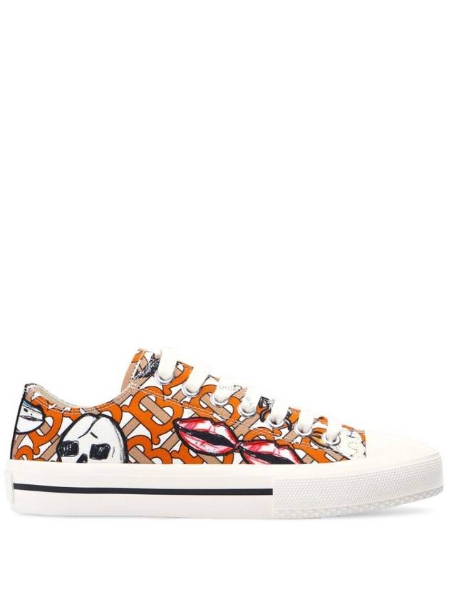 Burberry Larkhall Graphic Print Low Top Sneakers Brand Size 37.5 US Size 7.5 - BURBERRY - BALAAN 1