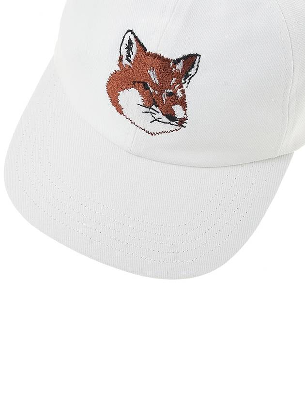 Maison Kitsune Fox Head Baseball Cap HU06118WW0007 WH - MAISON KITSUNE - BALAAN 7