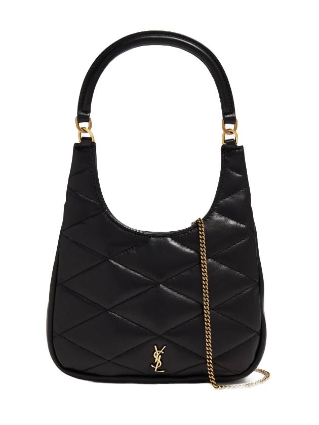 Sade Lambskin Shoulder Bag Black - SAINT LAURENT - BALAAN 1