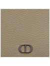 Grain Leather CD Icon Compact Half Wallet Beige - DIOR - BALAAN 6