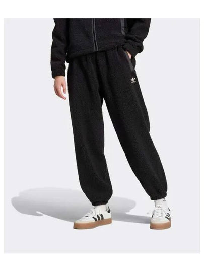 adidas Teddy Fleece Track Pants Black IX5502 - ADIDAS - BALAAN 2