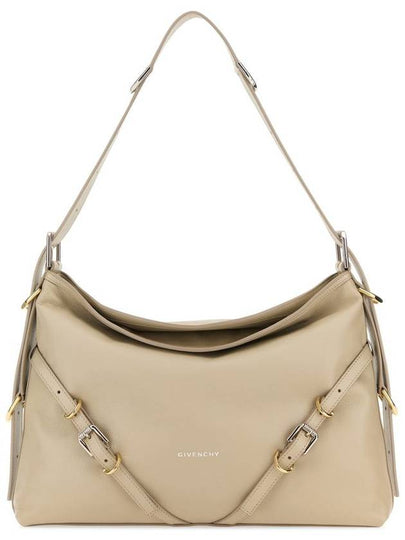 Voyou Medium Leather Shoulder Bag Beige - GIVENCHY - BALAAN 2