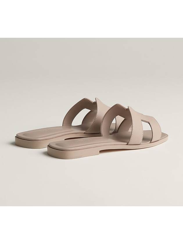 Oran Calfskin Sandals Beige - HERMES - BALAAN 5