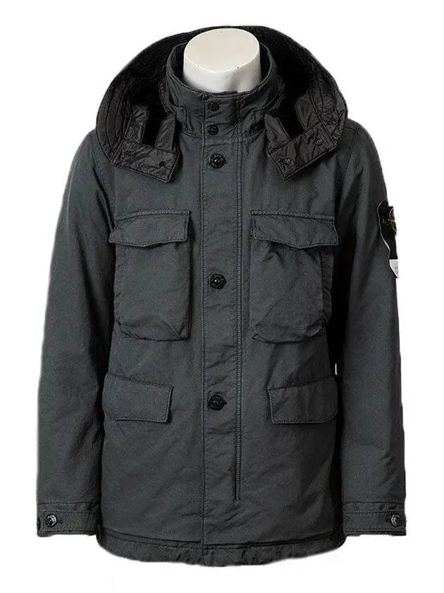 Wappen David Hooded Jacket Grey - STONE ISLAND - BALAAN 2