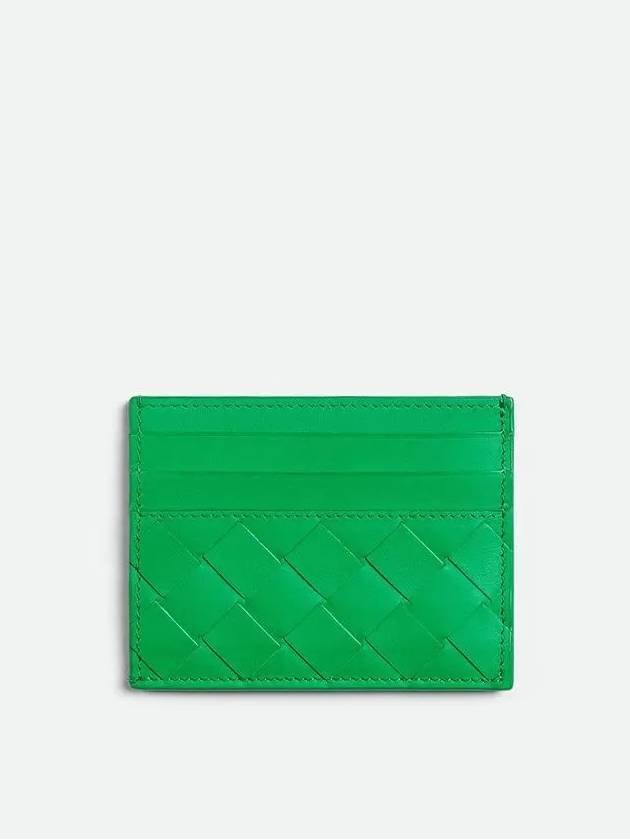 Intrecciato Leather Card Wallet Light Green - BOTTEGA VENETA - BALAAN 2