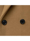 Heavy Wool Double Breasted Half Coat Beige - NOIRER - BALAAN 5