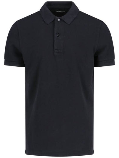 Short Sleeve Polo Shirt Black - TOM FORD - BALAAN 2