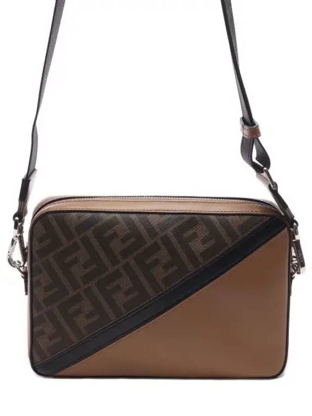 FF Motif Leather Cross Bag Brown - FENDI - BALAAN 2