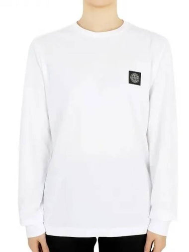 Stone Kids Logo Patch Long Sleeve T Shirt White 801620447 V0001 14A Adult Wearable 271371 1053850 - STONE ISLAND - BALAAN 1