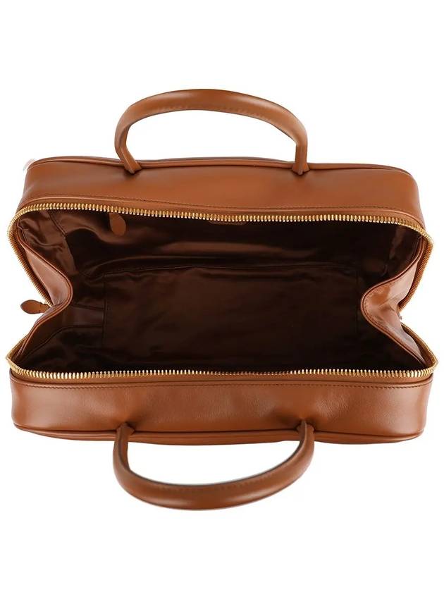 Leather Beau Tote Bag Cognac - MIU MIU - BALAAN 6