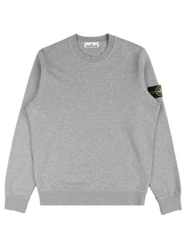 Compass Patch Crew Neck Sweatshirt Grey Melange - STONE ISLAND - BALAAN 2