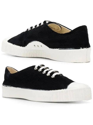 11th Anniversary Corduroy Low Top Sneakers Black W27601 BLACK - COMME DES GARCONS - BALAAN 1