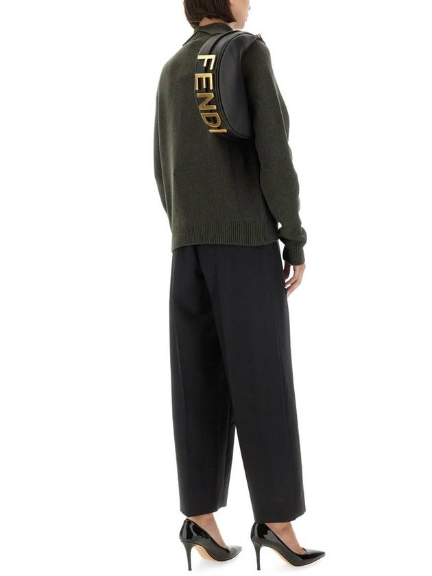 Pullover Cashmere Turtleneck Green - FENDI - BALAAN 3