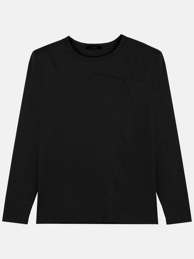 Line point round neck long sleeve t-shirt TEE168BL - IKALOOOK - BALAAN 3