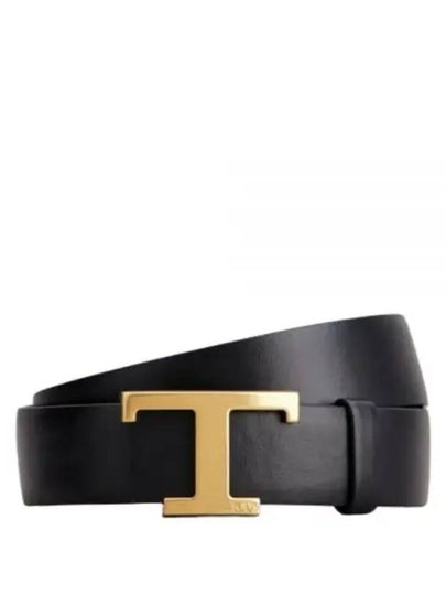 T Timeless Buckle Reversible Leather Belt Black - TOD'S - BALAAN 2