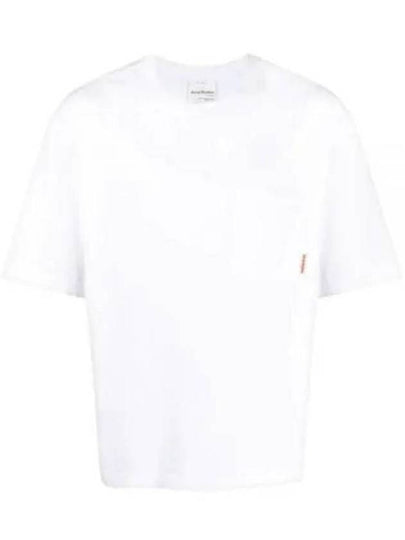 Pink Label Crew Neck Short Sleeve T-Shirt White - ACNE STUDIOS - BALAAN 2