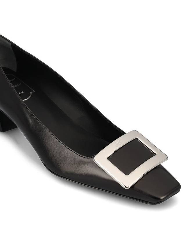 Women's Buckle Patent Leather 45mm Square Toe Pumps Heels Black - ROGER VIVIER - BALAAN 5