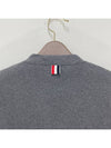 Cotton 4-Bar Milano Classic V-Neck Cardigan Medium Grey - THOM BROWNE - BALAAN 8