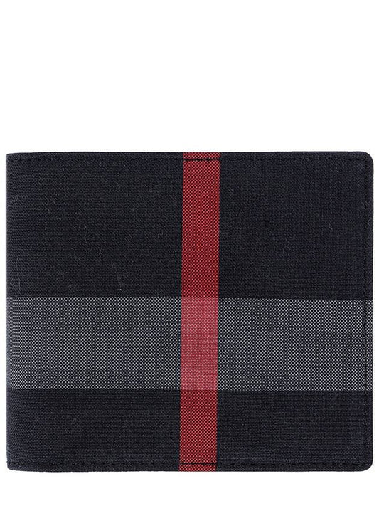 Check Half Wallet Navy - BURBERRY - BALAAN 2