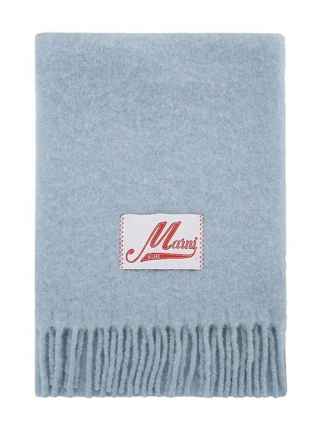 Alpaca Wool Scarf Light Blue - MARNI - BALAAN 1