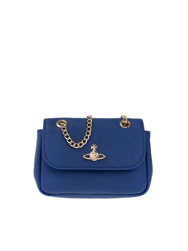 Logo Small Chain Cross Bag Blue - VIVIENNE WESTWOOD - BALAAN 1