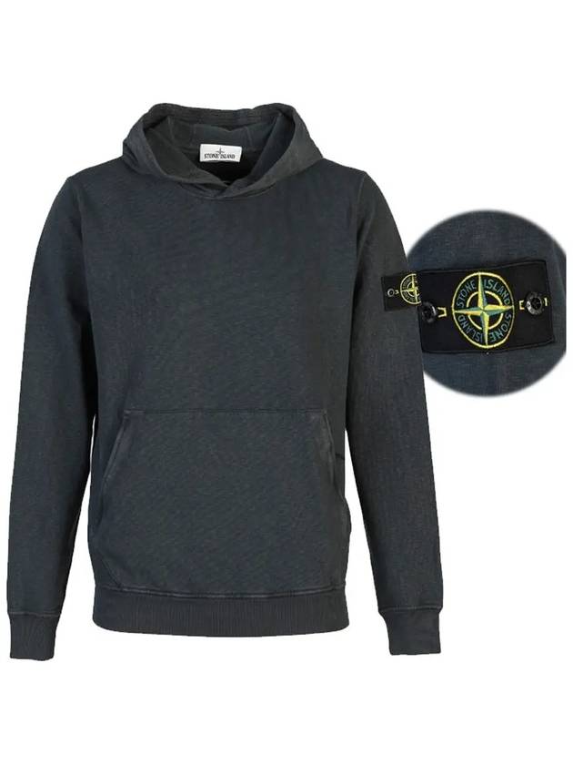 Wappen Patch Hoodie Charcoal - STONE ISLAND - BALAAN 3