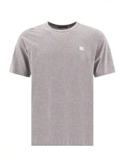 Face Logo Crew Neck Short Sleeve T-Shirt Grey - ACNE STUDIOS - BALAAN 2