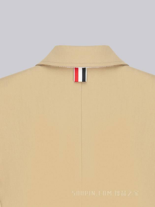 RWB Loop Tab High Armhole Mackintosh Single Coat Beige - THOM BROWNE - BALAAN 4