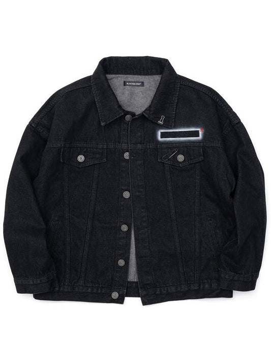 BBD Empty Logo Denim Jacket Black - BLACKBLOND - BALAAN 2