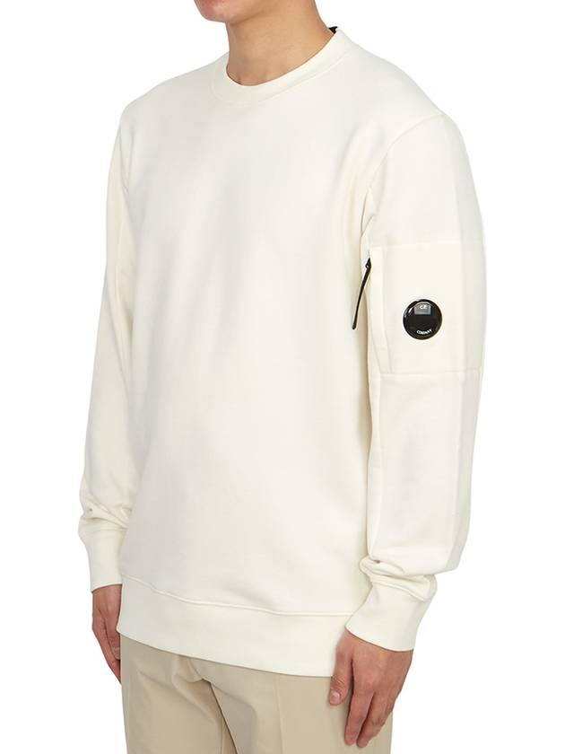 Diagonal Raised Fleece Sweatshirt White - CP COMPANY - BALAAN 3