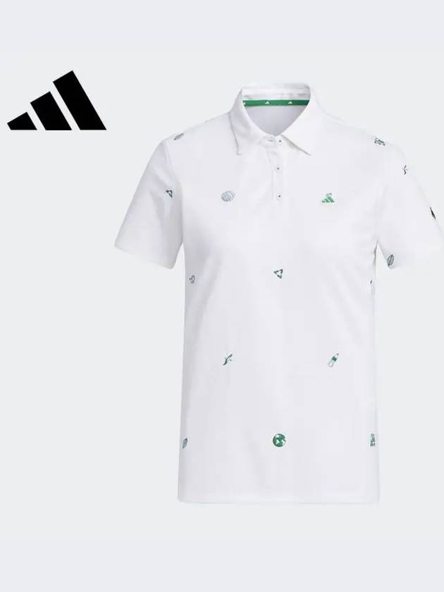 HT6874 Play Green Monogram Short Sleeve T-Shirt - ADIDAS GOLF - BALAAN 1