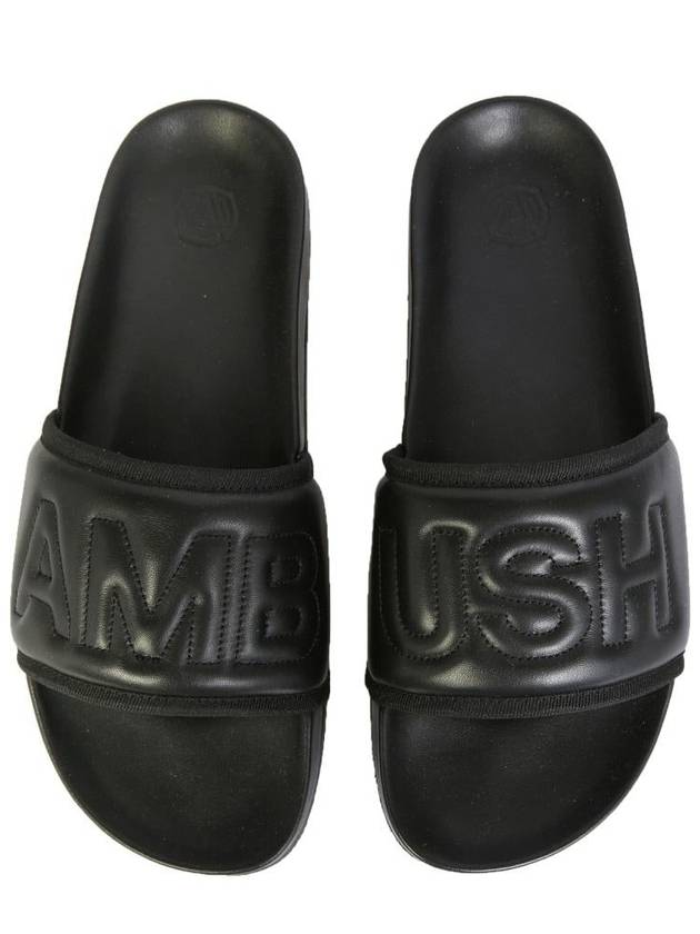 Men's Logo Padded Slippers Black - AMBUSH - BALAAN 3