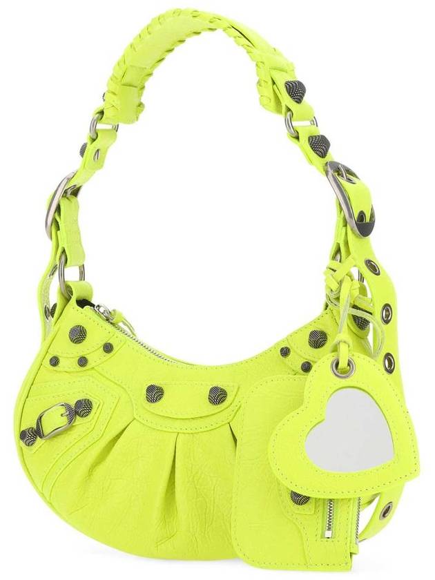 Women's Le Cagol XS Shoulder Bag Neon Yellow - BALENCIAGA - BALAAN 3