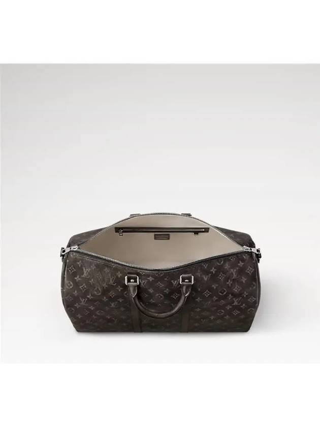 Keepall Bandouliere 50 Duffel Bag Black - LOUIS VUITTON - BALAAN 4