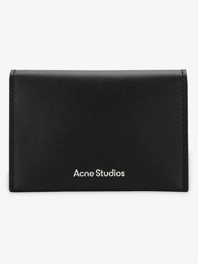 Folded Leather Card Wallet Black - ACNE STUDIOS - BALAAN 3