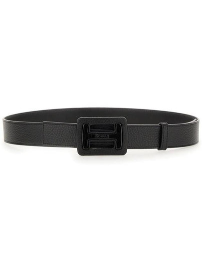 buckle leather belt black - HOGAN - BALAAN 2