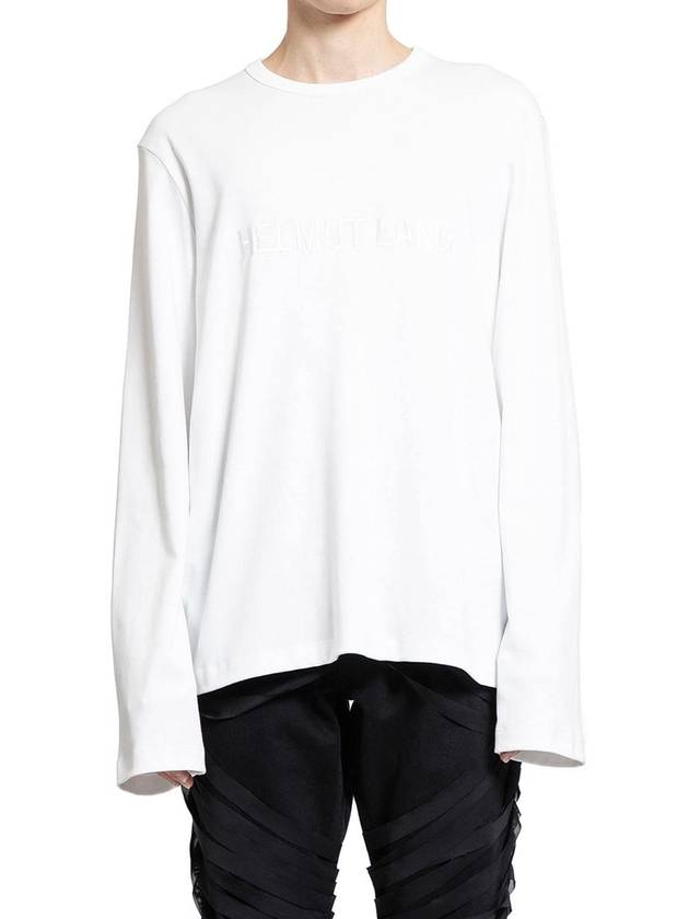 Embroidery Logo Long-Sleeved T-Shirt White - HELMUT LANG - BALAAN 2