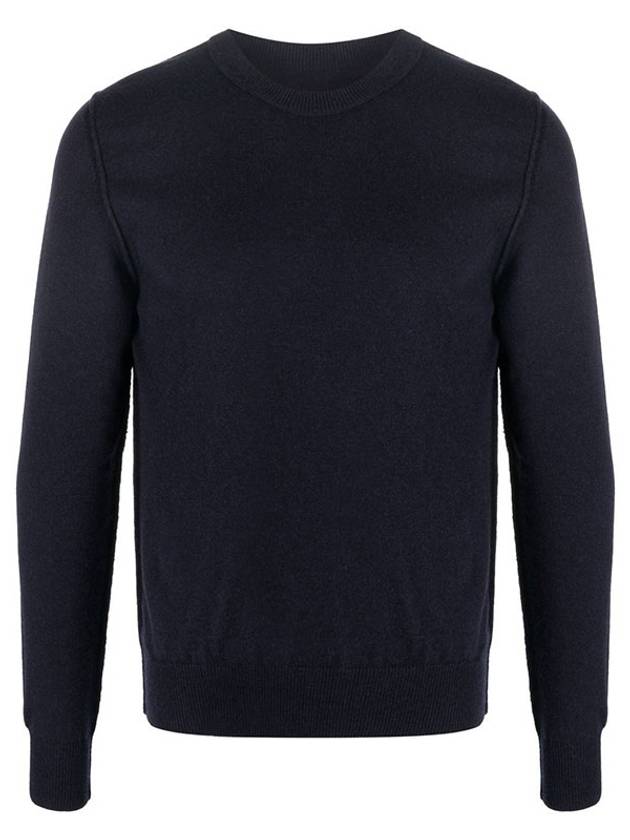 Crew Neck Cashmere Knit Top Navy - MAISON MARGIELA - BALAAN 2