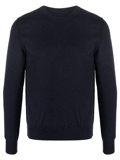 Crew Neck Cashmere Knit Top Navy - MAISON MARGIELA - BALAAN 2