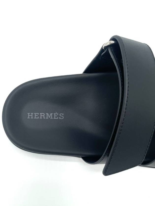 Chypre Calfskin Sandals Black - HERMES - BALAAN 8