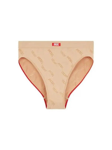 Women s Logo Pattern Stretch Briefs Beige - DIESEL - BALAAN 1