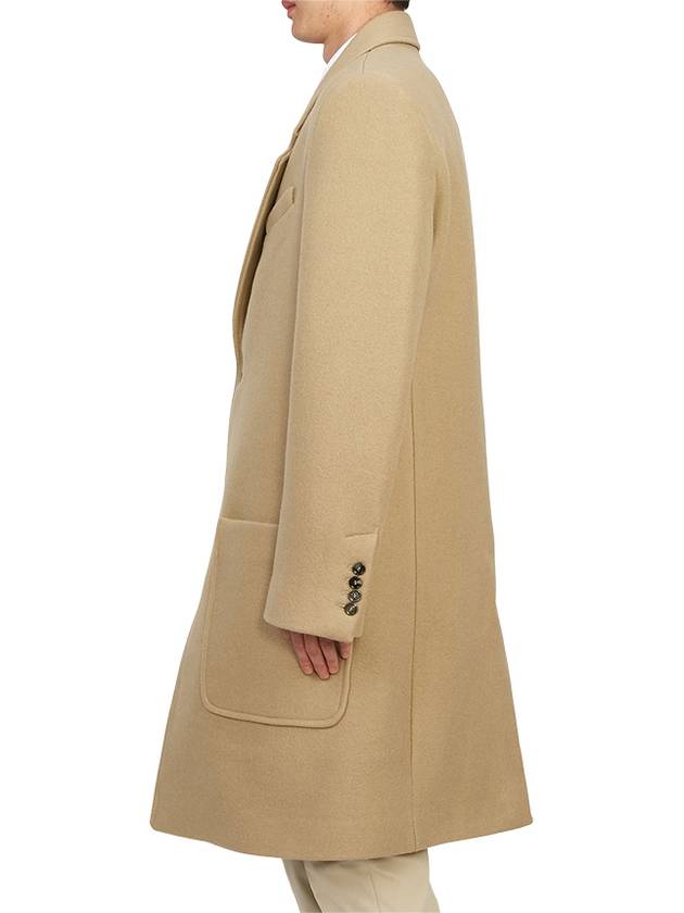 Two Button Wool Single Coat Champagne - AMI - BALAAN 4