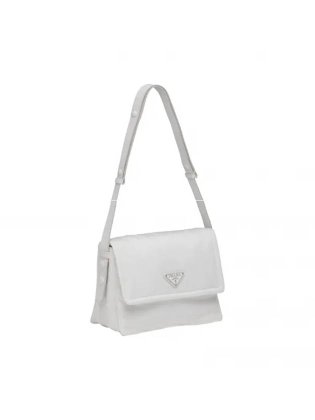 Small Padded Re-Nylon Shoulder Bag White - PRADA - BALAAN 1