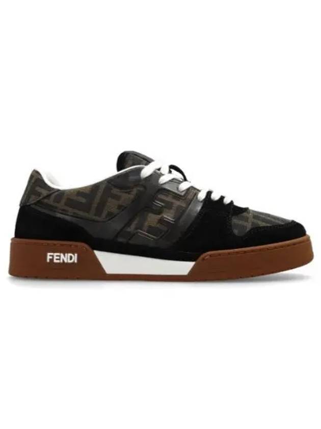 Match Canvas Low-Top With Black Suede - FENDI - BALAAN 2