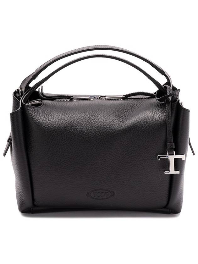 Logo Leather Mini Tote Bag Black - TOD'S - BALAAN 2