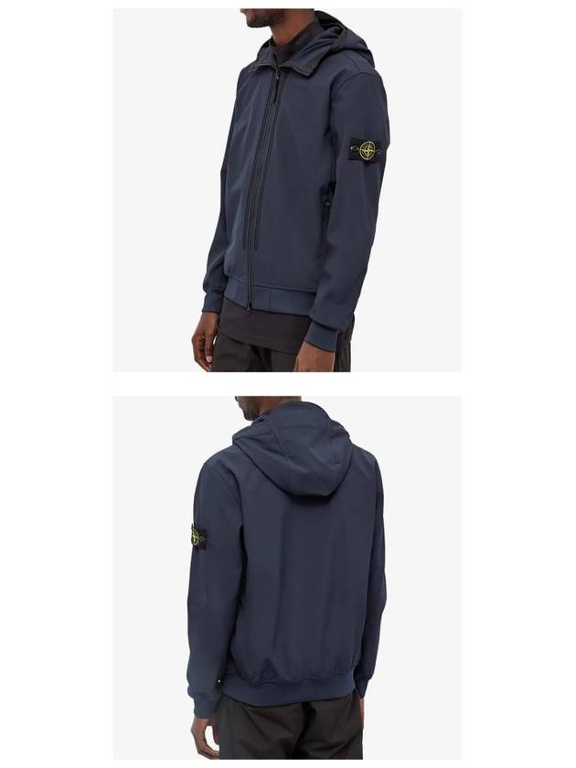 Wappen Patch Soft Shell Hooded Jacket Navy - STONE ISLAND - BALAAN 6